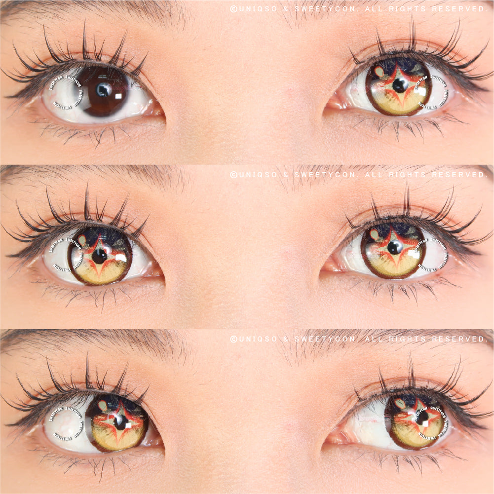 Sweety x Eyesinger Amber Star Crest (2 lenses/pack)-Colored Contacts-UNIQSO UK