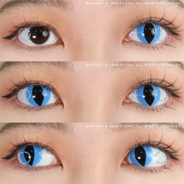 Sweety Crazy Aqua Cat (1 lens/pack)-Crazy Contacts-UNIQSO