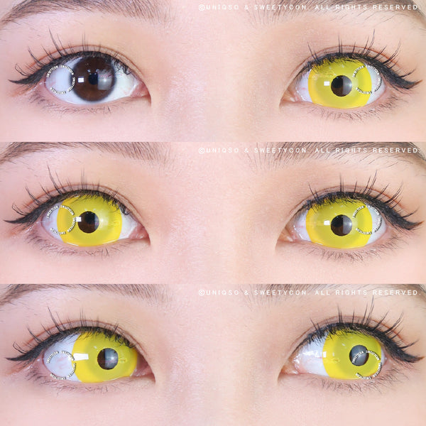 Sweety Mini Sclera UV Glow Yellow (1 lens/pack)-Mini Sclera Contacts-UNIQSO