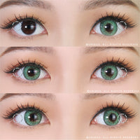 Western Eyes Puffy 3 Tones Green (1 lens/pack)-Colored Contacts-UNIQSO