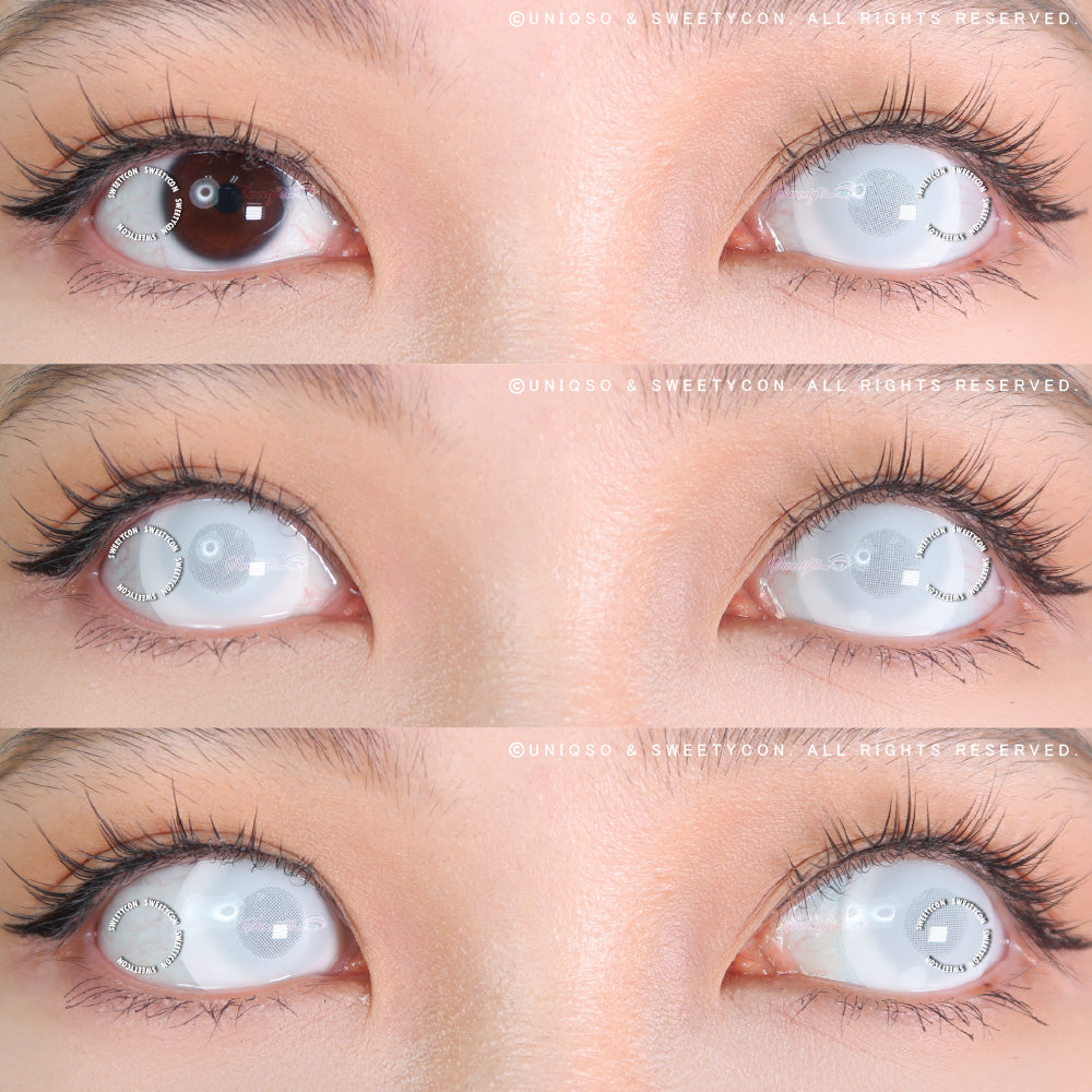 Sweety Mini Sclera UV White Blind Mesh (1 lens/pack)-Mini Sclera Contacts-UNIQSO