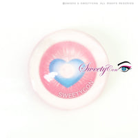 Sweety x Eyesinger Cupid Heart Pink (2 lenses/pack)-Colored Contacts-UNIQSO UK