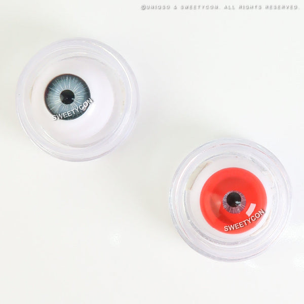 Sweety Mini Sclera UV Glow Red (1 lens/pack)-Mini Sclera Contacts-UNIQSO