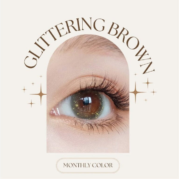 SEED Monthly Color Lens UV - Glittering Brown-Colored Contacts-UNIQSO