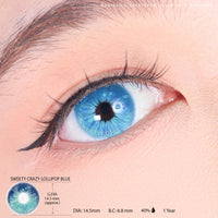 Sweety Crazy Lollipop Blue (1 lens/pack)-Colored Contacts-UNIQSO
