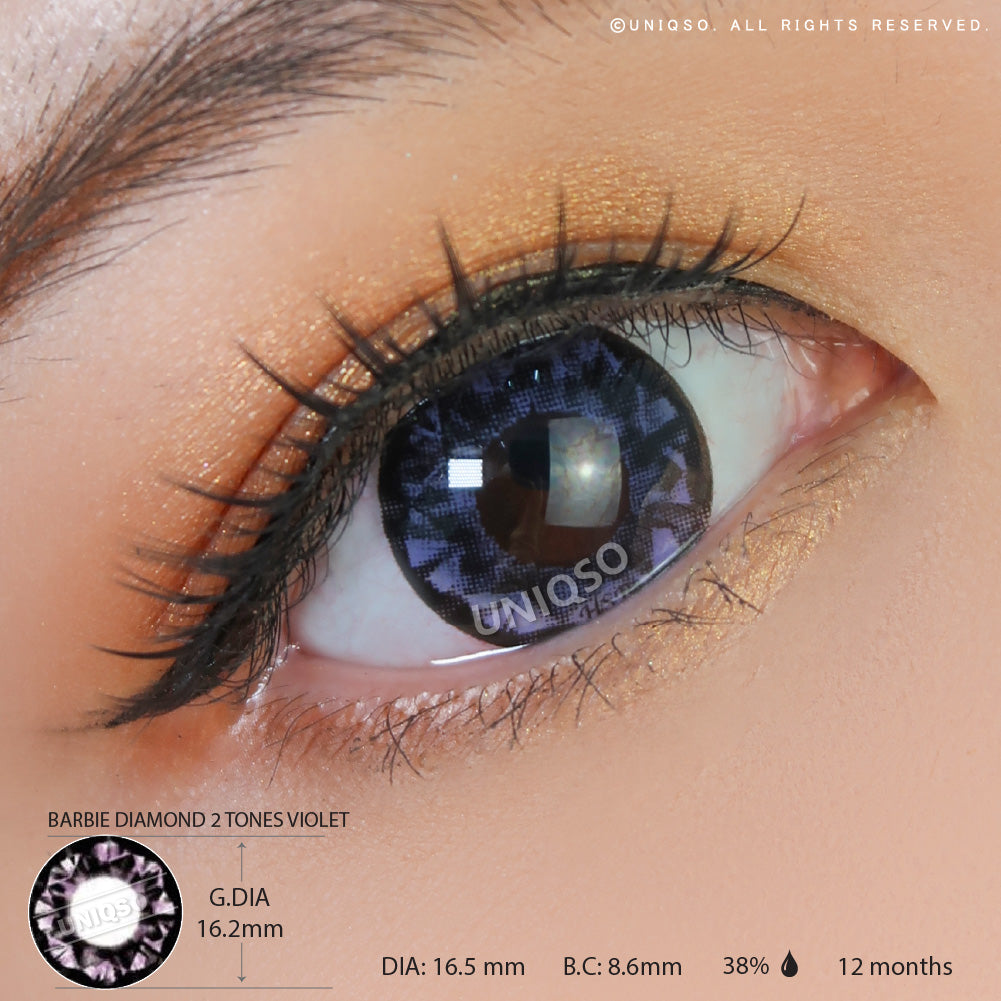 Western Eyes Diamond 2 Tones Violet (1 lens/pack)-Colored Contacts-UNIQSO