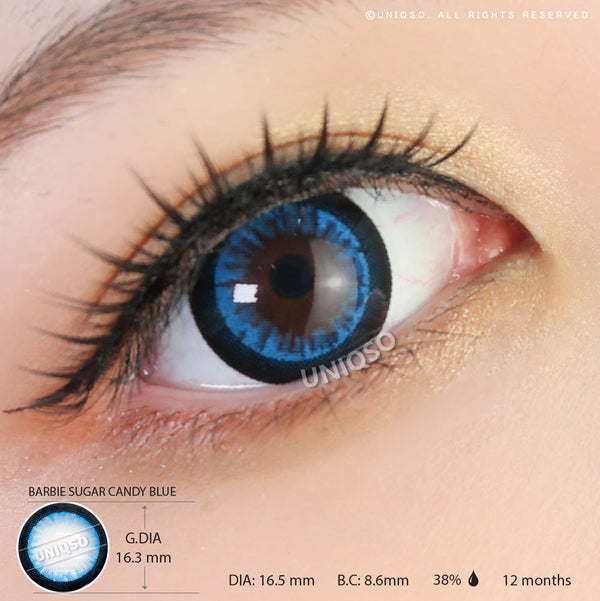 Western Eyes Sugar Candy Blue (1 lens/pack)-Colored Contacts-UNIQSO