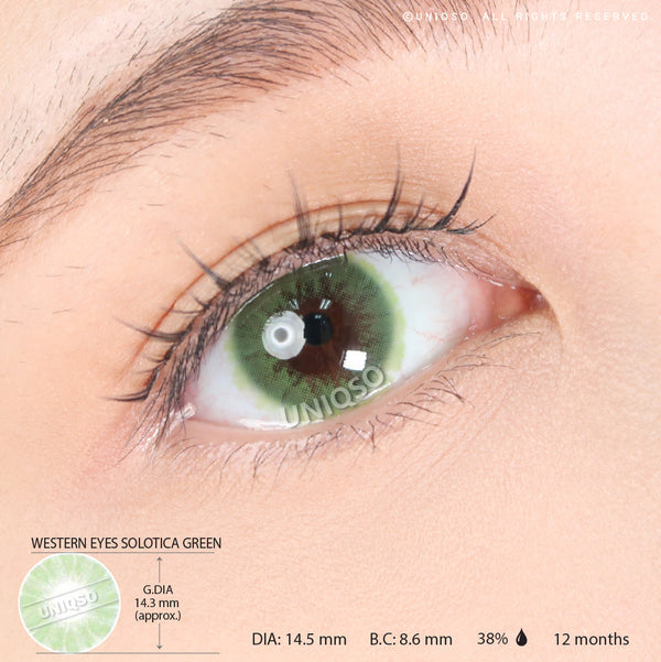 Western Eyes Solotica Green (1 lens/pack)-Colored Contacts-UNIQSO