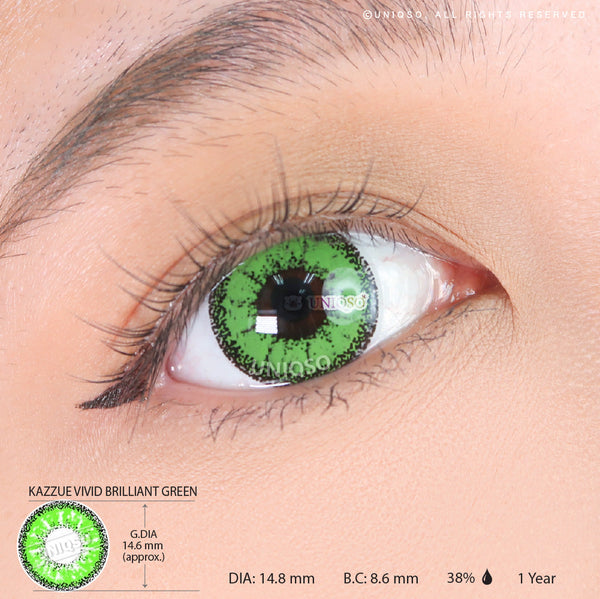 Kazzue Vivid Brilliant Green (1 lens/pack)-Colored Contacts-UNIQSO