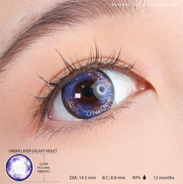 Urban Layer Galaxy Violet (1 lens/pack)-Colored Contacts-UNIQSO