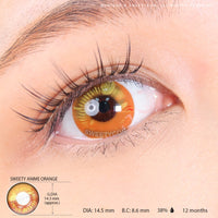 Sweety Anime Orange (1 lens/pack)-Colored Contacts-UNIQSO