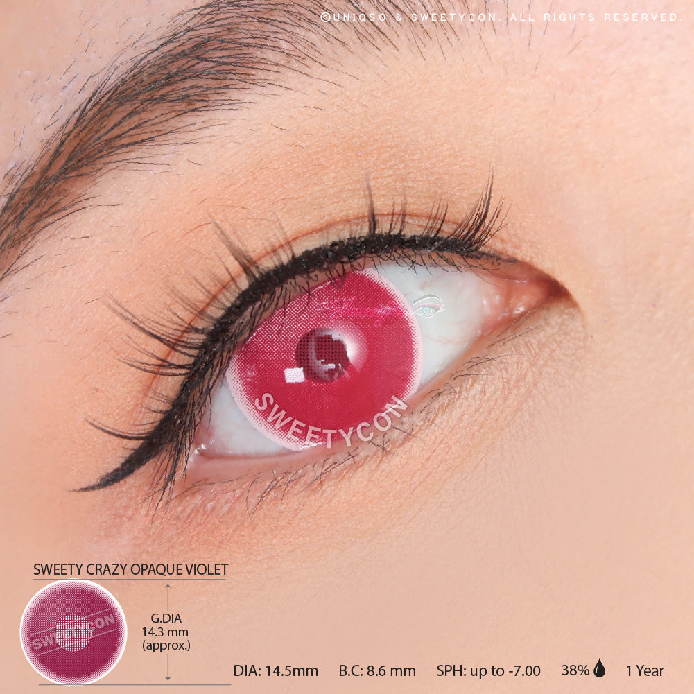 Sweety Crazy Opaque Violet (1 lens/pack) – UNIQSO UK