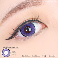 Sweety Queen Dark Violet (1 lens/pack)-Colored Contacts-UNIQSO