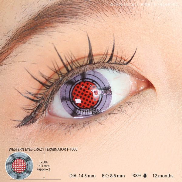 Western Eyes Crazy Terminator T-1000 (1 lens/pack)-Crazy Contacts-UNIQSO