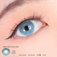 Sweety Crazy Lollipop Gray (1 lens/pack)-Colored Contacts-UNIQSO