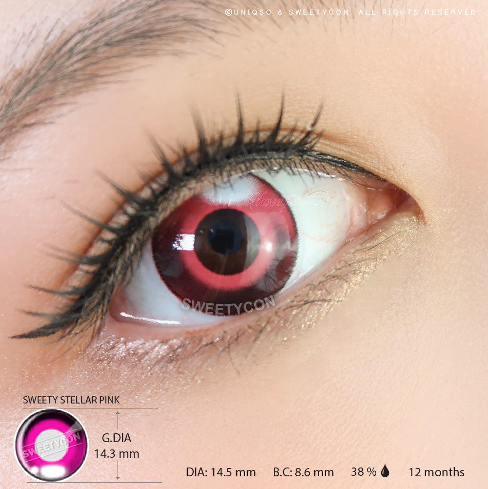 Sweety Stellar Pink (1 lens/pack)-Colored Contacts-UNIQSO