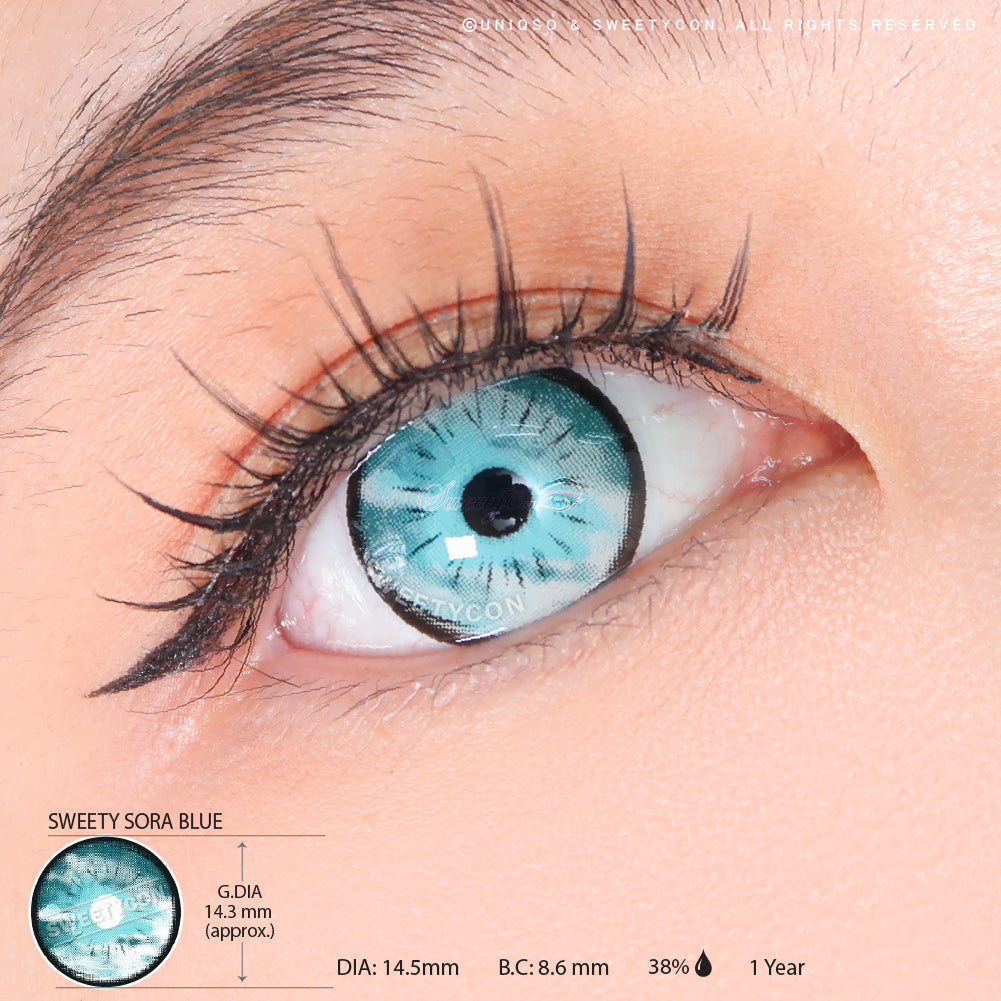 Sweety Sora Blue (1 lens/pack)-Colored Contacts-UNIQSO