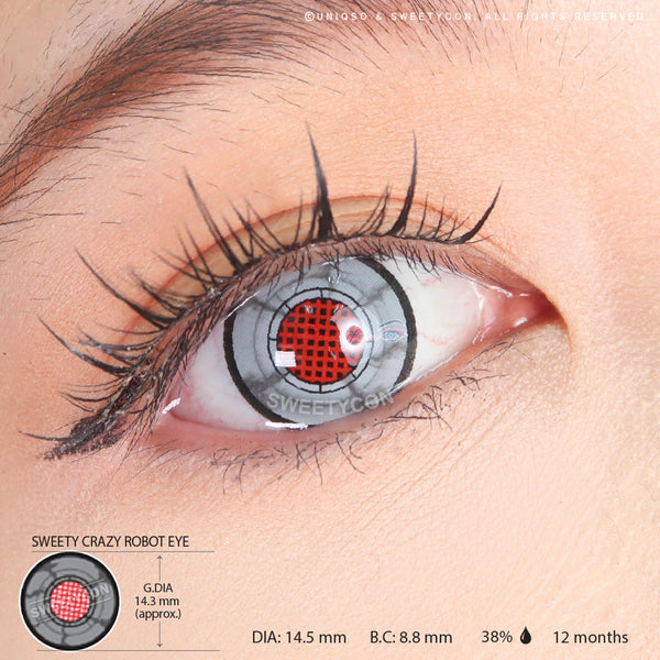 Sweety Crazy Robot Eye (1 lens/pack)-Crazy Contacts-UNIQSO