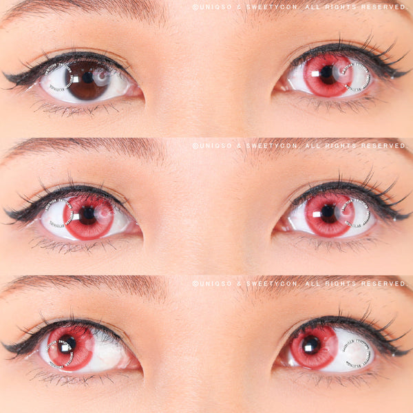 1 Day Sweety Star Tears Red (10 lenses/pack)-Colored Contacts-UNIQSO