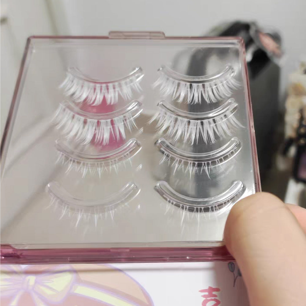 Cosplay Lower and Upper White Eyelash Set-Fake Eyelash-UNIQSO UK