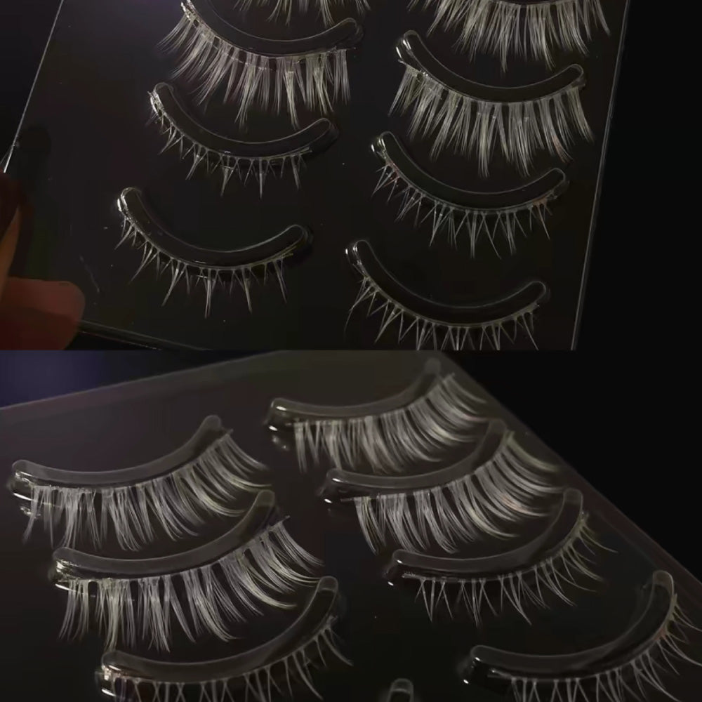 Cosplay Lower and Upper White Eyelash Set-Fake Eyelash-UNIQSO UK