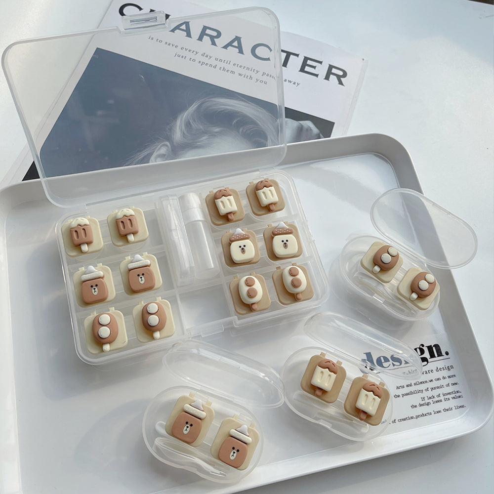 Cute 3D Contact Lens Case Travel Kit (6 Pairs)-Lens Case-UNIQSO UK