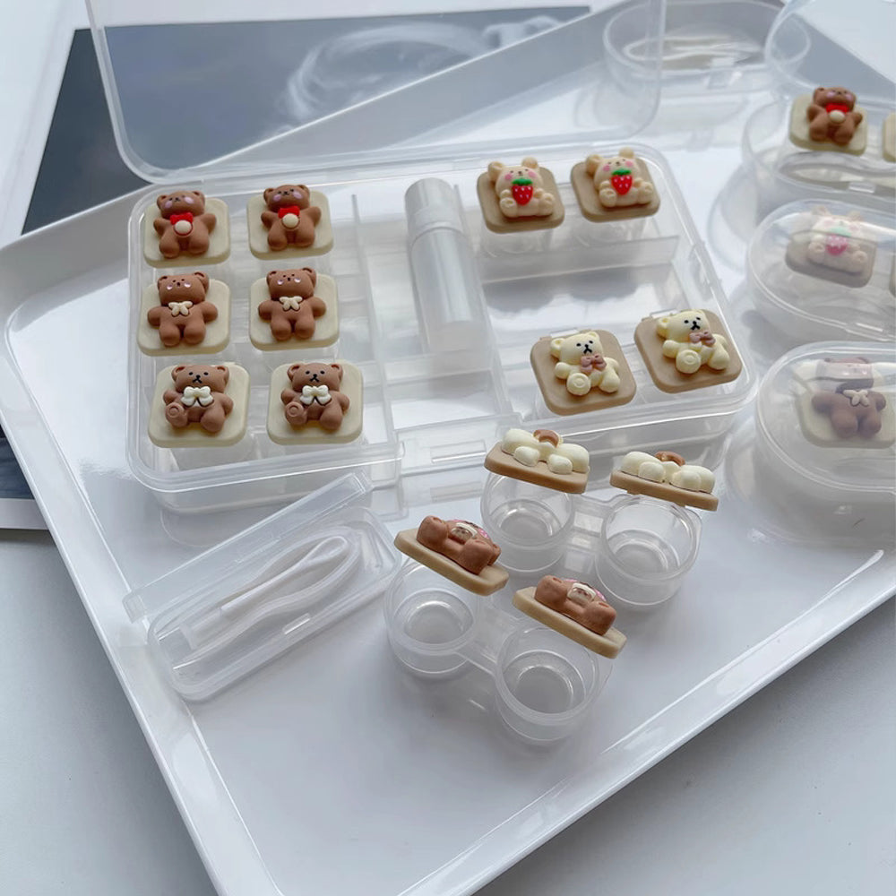 Cute 3D Contact Lens Case Travel Kit (6 Pairs)-Lens Case-UNIQSO UK
