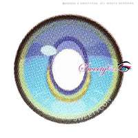 Sweety x Eyesinger Crystal Diamond Aqua (2 lenses/pack)-Colored Contacts-UNIQSO UK