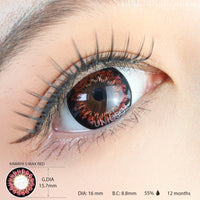 Kawayii S-Max Red (1 lens/pack)-Colored Contacts-UNIQSO UK