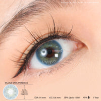 Kazzue Basic Pure Blue (1 lens/pack)-Colored Contacts-UNIQSO UK
