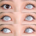 Kazzue Crazy Lens with Power - White Mesh (1 lens/pack)-Crazy Contacts-UNIQSO UK
