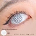 Kazzue Crazy Lens with Power - White Mesh (1 lens/pack)-Crazy Contacts-UNIQSO UK