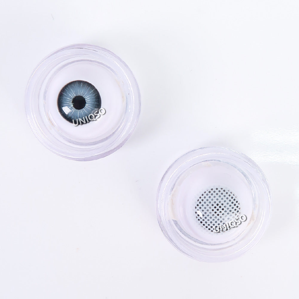 Kazzue Crazy Lens with Power - White Mesh (1 lens/pack)-Crazy Contacts-UNIQSO UK