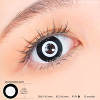 Kazzue Crazy Mono Goth (1 lens/pack)-Colored Contacts-UNIQSO UK