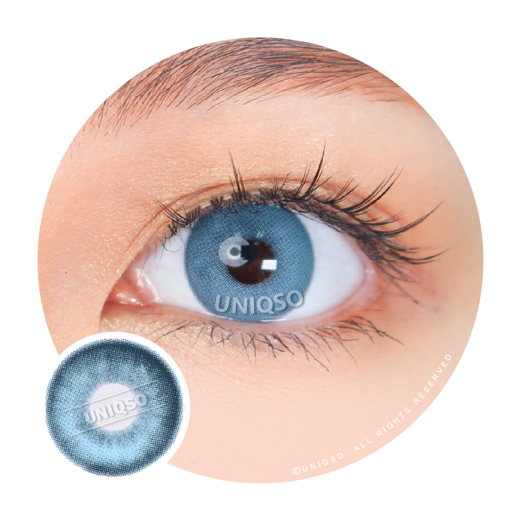 Kazzue Dark Mermaid Blue (1 lens/pack)-Colored Contacts-UNIQSO UK