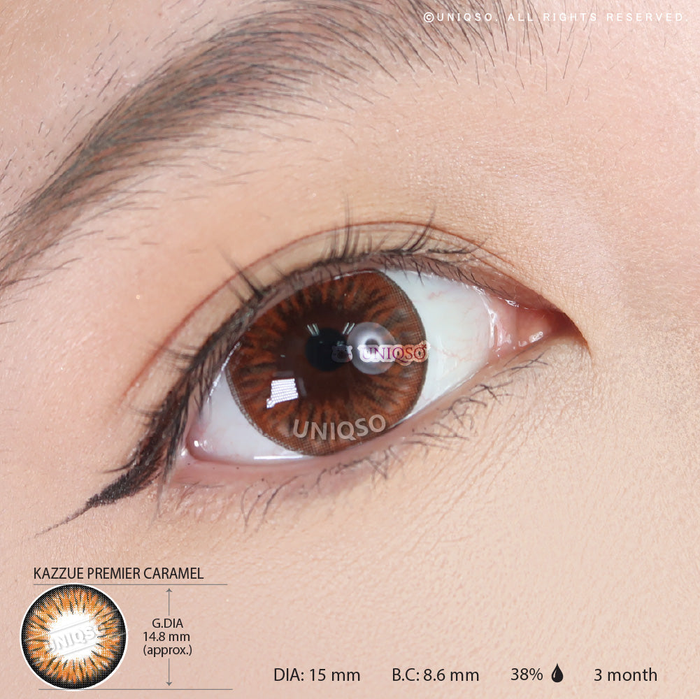 Kazzue Premier Caramel (1 lens/pack)-Colored Contacts-UNIQSO UK