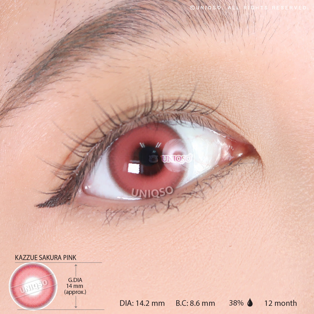 Kazzue Sakura Pink (1 lens/pack)-Colored Contacts-UNIQSO UK
