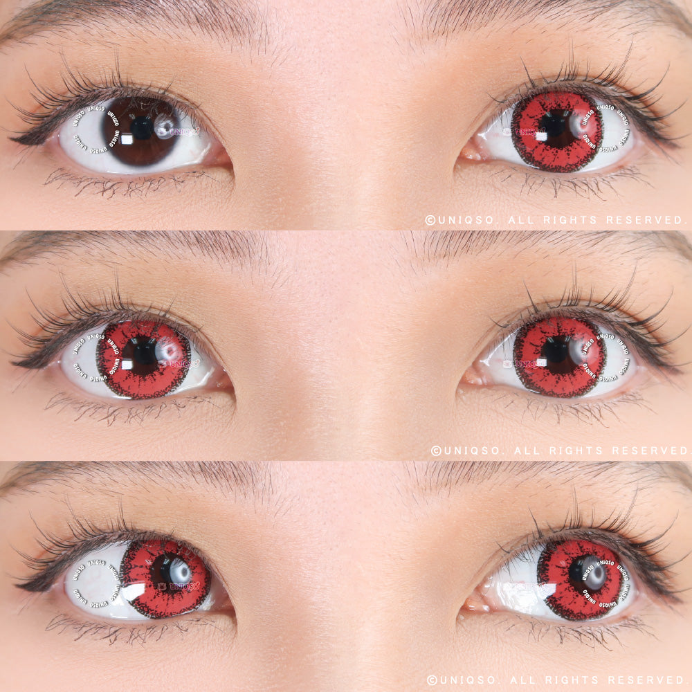 Kazzue Vivid Brilliant Red (1 lens/pack)-Colored Contacts-UNIQSO UK
