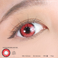 Kazzue Vivid Brilliant Red (1 lens/pack)-Colored Contacts-UNIQSO UK