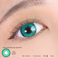 Kazzue Vivid Brilliant Turquoise (1 lens/pack)-Colored Contacts-UNIQSO UK