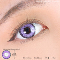 Kazzue Vivid Brilliant Violet (1 lens/pack)-Colored Contacts-UNIQSO UK