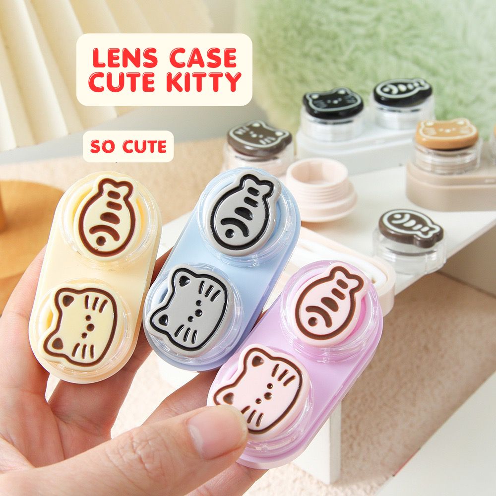 Lens Case Travel Kit - Cute Kitty-Lens Case-UNIQSO UK