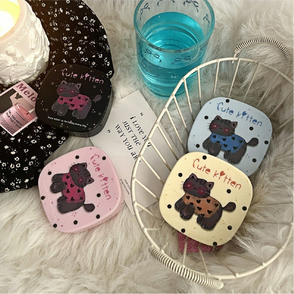 Lens Case Travel Kit - Happy Cute Kitten-Lens Case-UNIQSO UK
