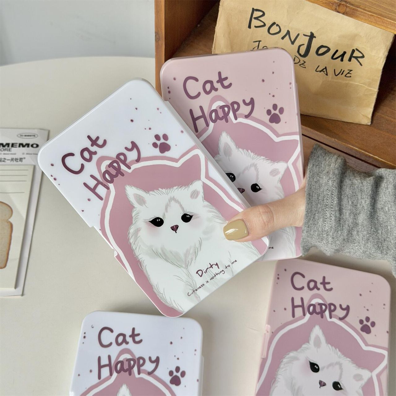 Lens Case Travel Kit - Happy Kitty-Lens Case-UNIQSO UK