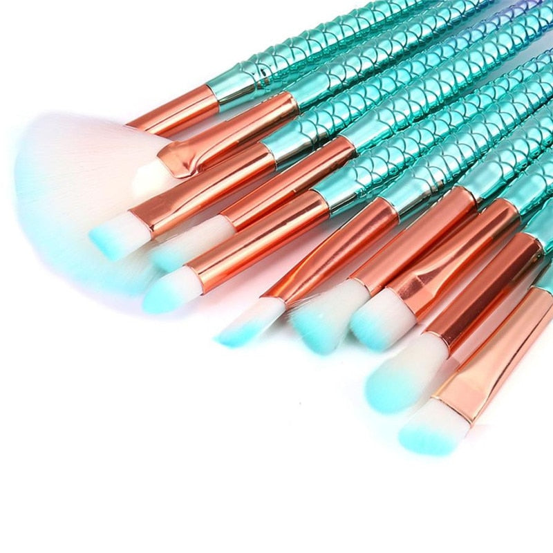 Mermaid Makeup Brushes-Makeup Brushes-UNIQSO UK