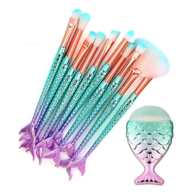 Mermaid Makeup Brushes-Makeup Brushes-UNIQSO UK