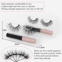 Natural Long Faux Mink Magnetic Eyelashes With Eyeliner-Magnetic Eyelash-UNIQSO UK
