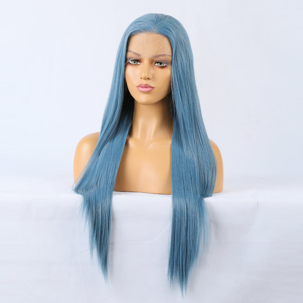 Premium Wig - Charming Victoria Long Straight Blue Hair Wigs-Lace Front Wig-UNIQSO UK