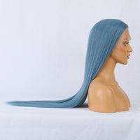 Premium Wig - Charming Victoria Long Straight Blue Hair Wigs-Lace Front Wig-UNIQSO UK