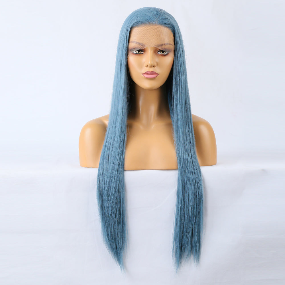 Premium Wig - Charming Victoria Long Straight Blue Hair Wigs-Lace Front Wig-UNIQSO UK